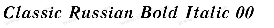 Classic Russian Bold Italic 001.001字体转换